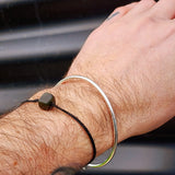 Solid 925 Sterling Silver Simple Band Cuff Bracelet