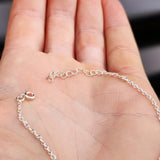 Solid 925 Sterling Silver & Raw Natural Amethyst Chain Bracelet