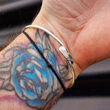 Solid 925 Sterling Silver Simple Band Cuff Bracelet