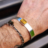 Solid 925 Sterling Silver & Natural Tiger Eye Handmade Cuff Bracelet