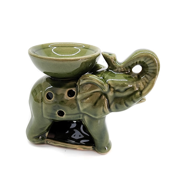 Green Elephant Tealight Oil Burner