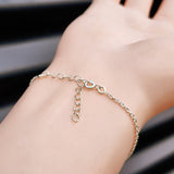 Solid 925 Sterling Silver & Raw Natural Amethyst Chain Bracelet