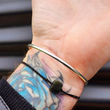 Solid 925 Sterling Silver, Amethyst & Carnelian Stone Bracelet