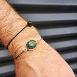 Solid 925 Sterling Silver & Natural Turquoise Handmade Bangle Bracelet