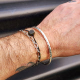 Solid 925 Sterling Silver Rustic Hammer Finish Handmade Bracelet