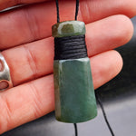 Nephrite Greenstone Toki Pendant Necklace (N333)