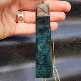 XL NZ Greenstone Pounamu Toki Pendant Necklace (N456)
