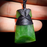 Nephrite Jade / Greenstone Toki Pendant Necklaces (N586)