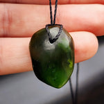 Natural Greenstone Pendant Necklace (AJJC2429)