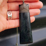 NZ Greenstone Pounamu Toki Pendant Necklace (N347)