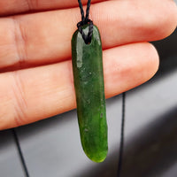 Natural Greenstone Pendant Necklace (AJJC2432)