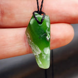 Natural Greenstone Pendant Necklace (AJJC2424)