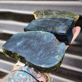 1kg Raw New Zealand Greenstone / Pounamu Carving Slices (R14B489)