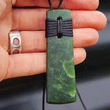 NZ Greenstone Pounamu Toki Pendant Necklace (N296)