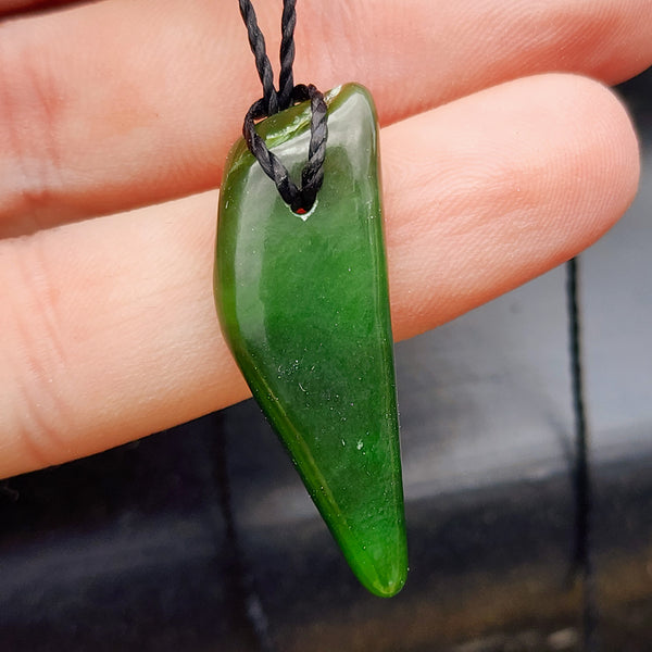 Natural Greenstone Pendant Necklace (AJJC2435)