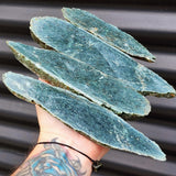 1kg Raw New Zealand Greenstone / Pounamu Carving Slices (R14B240)