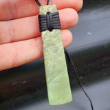 NZ Greenstone Pounamu Toki Pendant Necklace (N378)
