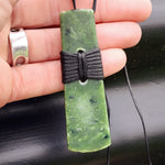 NZ Greenstone Pounamu Toki Pendant Necklace (N247)
