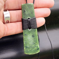 NZ Greenstone Pounamu Toki Pendant Necklace (N247)