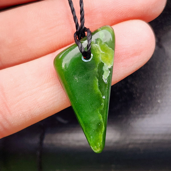 Natural Greenstone Pendant Necklace (AJJC2475)