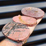 1kg Raw Rhodonite Carving Slices (R14B524)