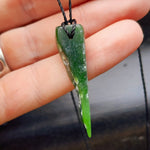 Natural Greenstone Pendant Necklace (AJJC2439)