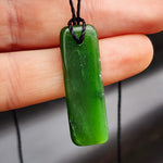 Natural Greenstone Pendant Necklace (AJJC2426)