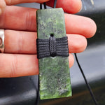 NZ Greenstone Pounamu Toki Pendant Necklace (N375)