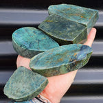 1kg Raw New Zealand Greenstone / Pounamu Carving Slices (R14B383)
