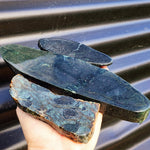 1kg Raw New Zealand Greenstone / Pounamu Carving Slices (R14B339)