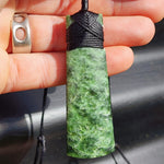 NZ Greenstone Pounamu Toki Pendant Necklace (N325)