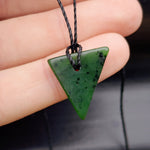 New Zealand Greenstone Pounamu Pendant Necklace (AJJC2278)