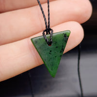 New Zealand Greenstone Pounamu Pendant Necklace (AJJC2278)