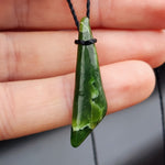 Natural Greenstone Pendant Necklace (AJJC2430)