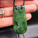 Nephrite Greenstone Patu Pendant Necklace (N332)