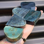 1kg Raw New Zealand Greenstone / Pounamu Carving Slices (R14B391)