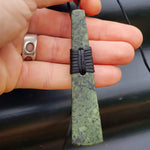 NZ Greenstone Pounamu Toki Pendant Necklace (N289)