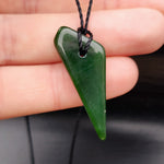 Natural Greenstone Pendant Necklace (AJJC2396)