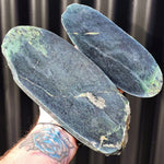 1170g Raw New Zealand Greenstone / Pounamu Carving Slices (R14B247)