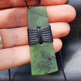 NZ Greenstone Pounamu Toki Pendant Necklace (N450)
