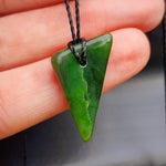 Natural Greenstone Pendant Necklace (AJJC2348)