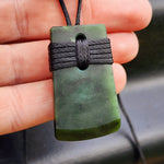 NZ Greenstone Pounamu Toki Pendant Necklace (N371)