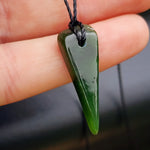 Natural Greenstone Pendant Necklace (AJJC2417)