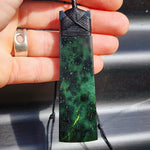 NZ Greenstone Pounamu Toki Pendant Necklace (N323)