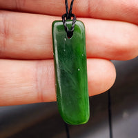 Natural Greenstone Pendant Necklace (AJJC2423)