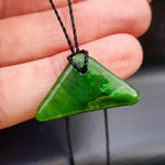 Natural Greenstone Pendant Necklace (AJJC2347)