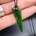 Natural Greenstone Pendant Necklace (AJJC2363)