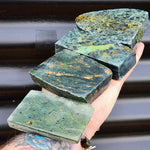 1kg Raw New Zealand Greenstone / Pounamu Carving Slices (R14B359)