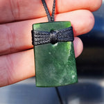 NZ Greenstone Pounamu Toki Pendant Necklace (N318)