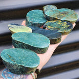 1kg Raw New Zealand Greenstone / Pounamu Carving Slices (R14B435)